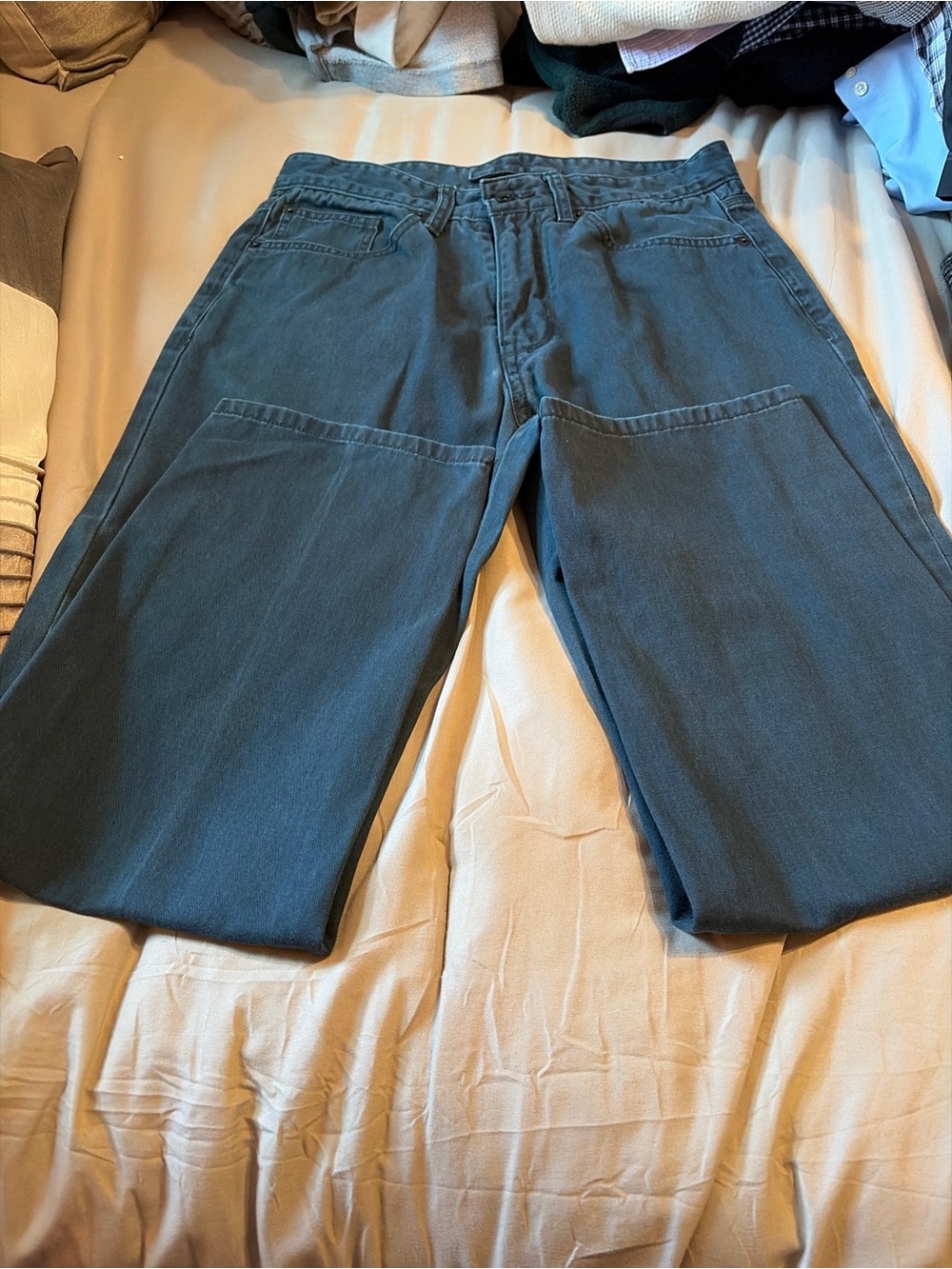 Nautica Relaxed Fit Jeans in Teal Blue